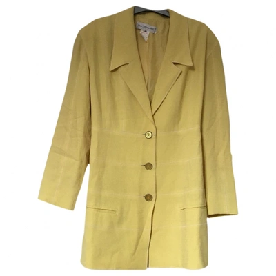 Pre-owned Karl Lagerfeld Yellow Viscose Jacket