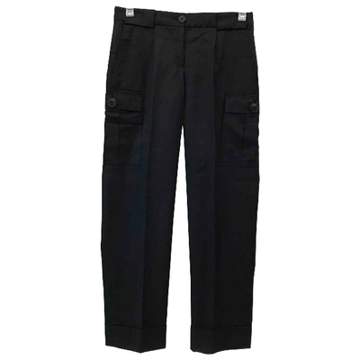Pre-owned Chloé Wool Trousers In Black
