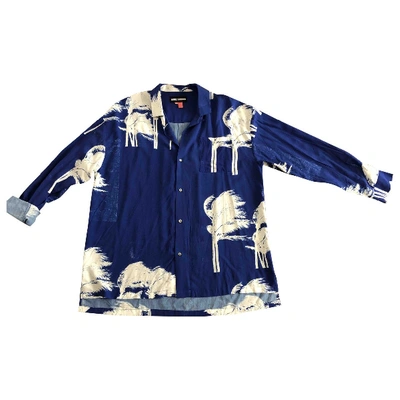 Pre-owned Double Rainbouu Silk Shirt In Blue