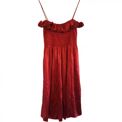 Pre-owned Joseph Silk Dress In Red
