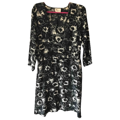 Pre-owned Stella Forest Silk Mid-length Dress In Black