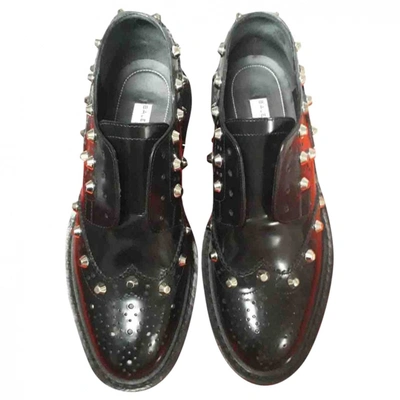 Pre-owned Balenciaga Patent Leather Lace Ups In Black