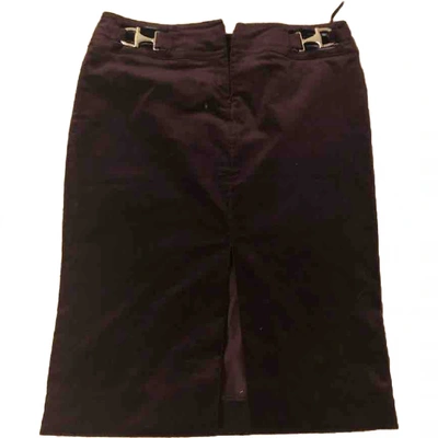 Pre-owned Gucci Purple Velvet Skirt
