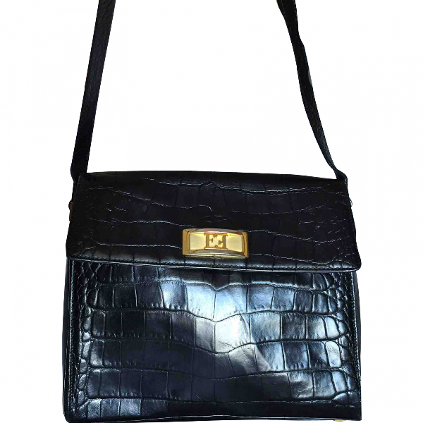 Preowned Escada Black Leather Handbag ModeSens