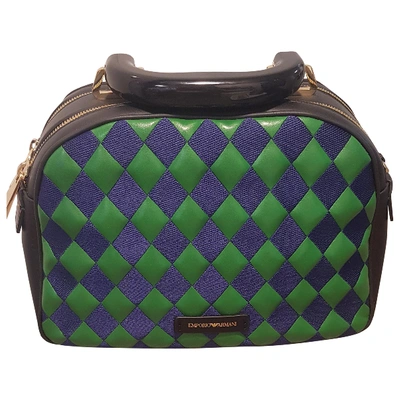 Pre-owned Emporio Armani Leather Handbag In Green