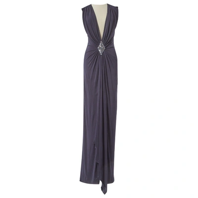 Pre-owned Azzaro Maxi Dress In Navy