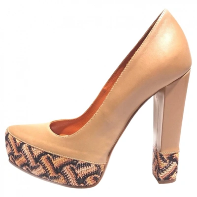 Pre-owned Missoni Beige Leather Heels