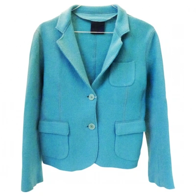 Pre-owned Aspesi Wool Blazer In Turquoise