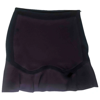 Pre-owned Diane Von Furstenberg Mini Skirt In Burgundy