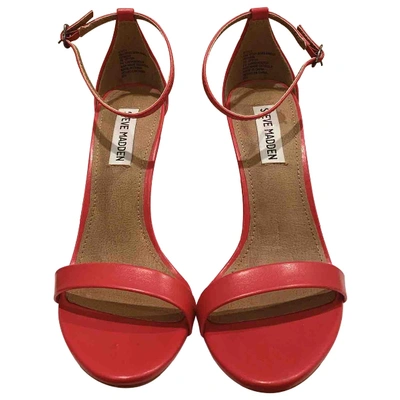 Pre-owned Steve Madden Red Leather Heels