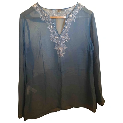 Pre-owned Ann Taylor Silk Tunic In Blue
