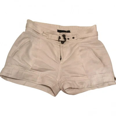 Pre-owned Roberto Cavalli White Cotton Shorts