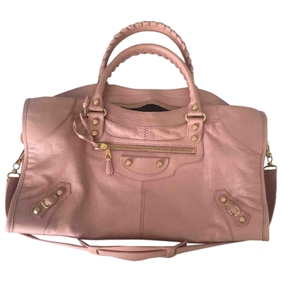 Pre-owned Balenciaga Part Time Pink Leather Handbag