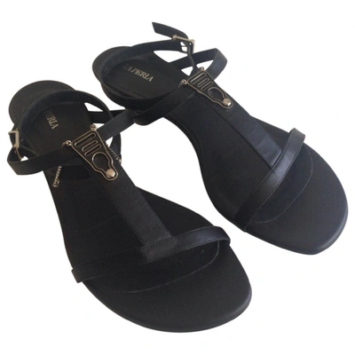 Pre-owned La Perla Leather Sandals In Black