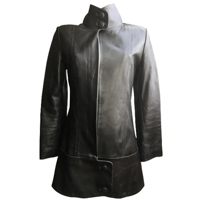 Pre-owned Jitrois Leather Jacket In Black