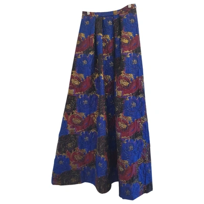 Pre-owned Aidan Maxi Skirt In Multicolour