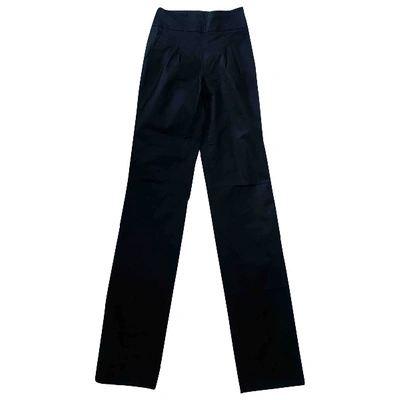 Pre-owned Karl Lagerfeld Straight Pants In Black