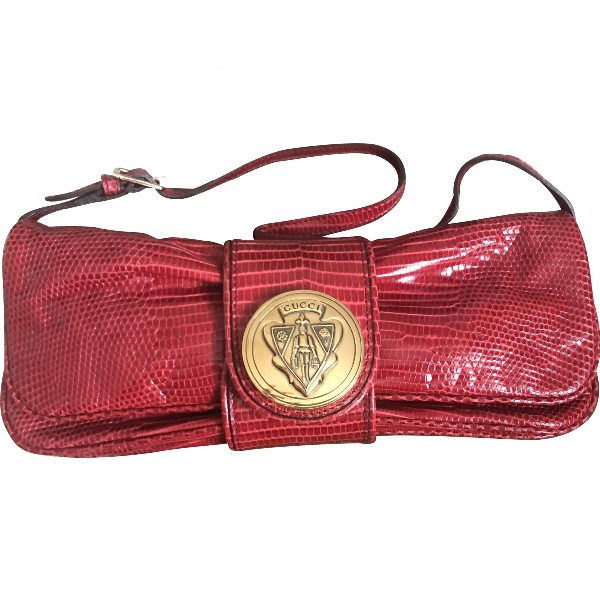 Pre-Owned Gucci Hysteria Red Patent Leather Clutch Bag | ModeSens