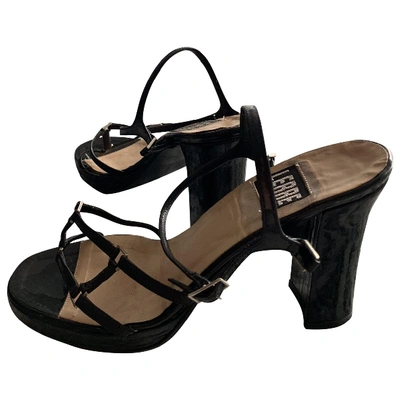Pre-owned Lerre Leather Sandal In Black
