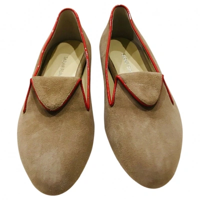 Pre-owned Sarah Flint Beige Leather Flats