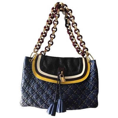 Pre-owned Marc Jacobs Single Leather Handbag In Blue