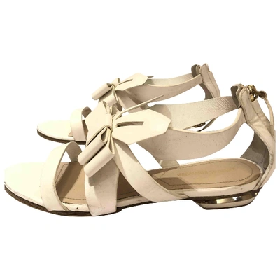 Pre-owned Nicholas Kirkwood Leather Sandal In White