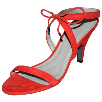 Pre-owned Hoss Intropia Leather Sandals In Red