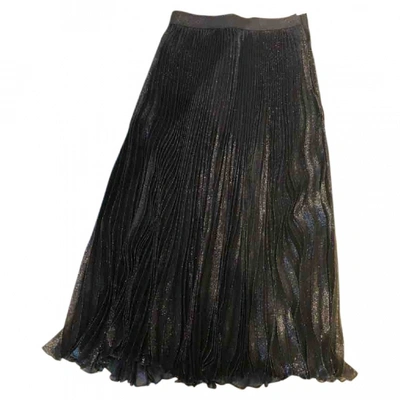 Pre-owned Christopher Kane Silk Maxi Skirt In Black