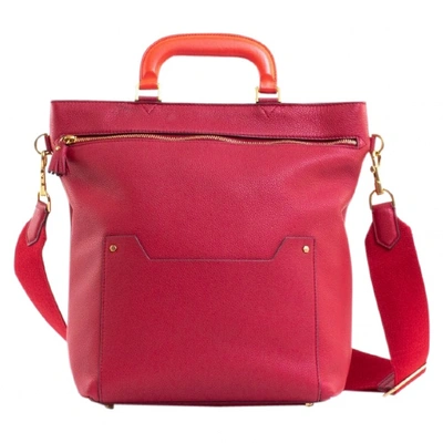 Pre-owned Anya Hindmarch Leather Tote In Red