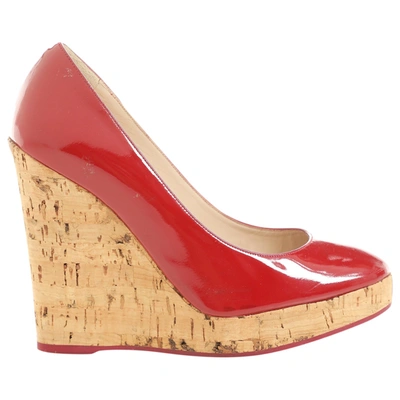 Pre-owned Saint Laurent Patent Leather Heels In Red