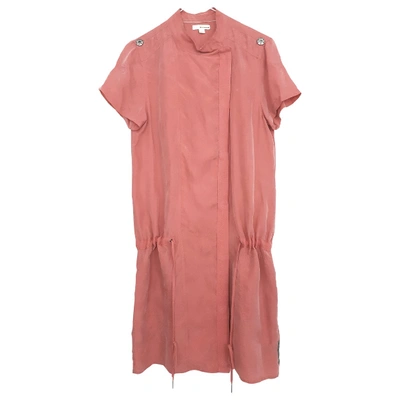 Pre-owned Dkny Silk Mini Dress In Pink