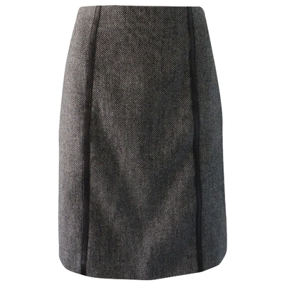 Pre-owned Gucci Wool Mid-length Skirt In Grey