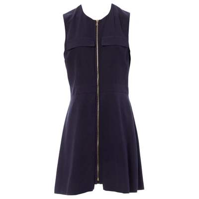 Pre-owned Sandro Mini Dress In Navy