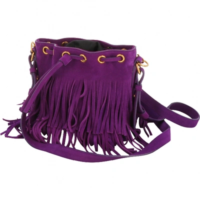 Pre-owned Saint Laurent Emmanuelle Purple Suede Handbag