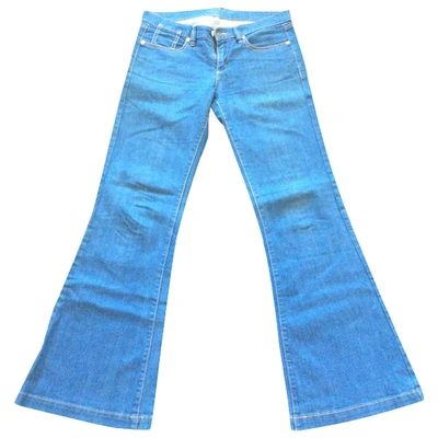 Pre-owned Bcbg Max Azria Blue Cotton - Elasthane Jeans