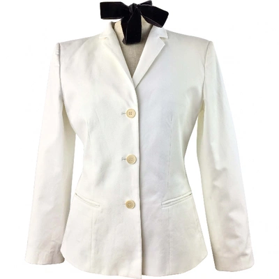 Pre-owned Emporio Armani White Cotton Jacket