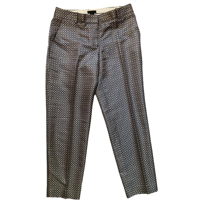 Pre-owned Club Monaco Silk Trousers In Gold