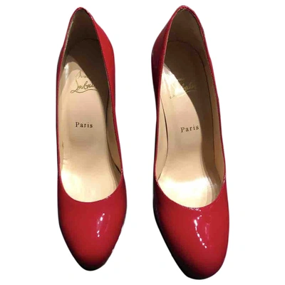 Pre-owned Christian Louboutin Patent Leather Heels In Red