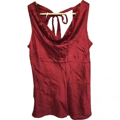 Pre-owned Tommy Hilfiger Silk Vest In Red