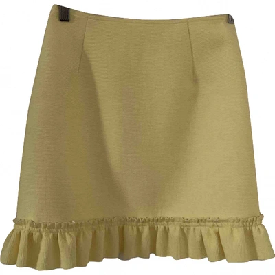 Pre-owned Claudie Pierlot Mini Skirt In Yellow