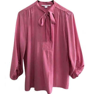Pre-owned Diane Von Furstenberg Silk Blouse In Pink