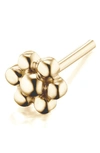Maria Tash Large 6mm Threaded Ball Flower Back In Yellow Gold