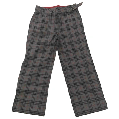 Pre-owned Burberry Trousers In Grey