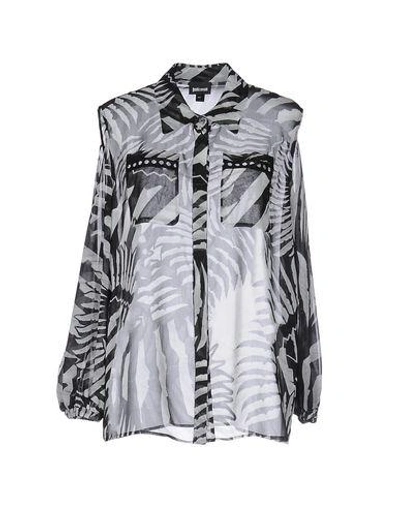 Just Cavalli Patterned Shirts & Blouses In Black