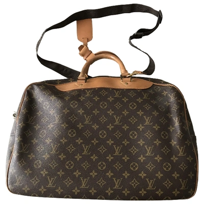 Pre-owned Louis Vuitton Alizé Cloth 24h Bag In Brown
