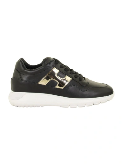 Hogan H371 Balck And Silver Sneakers In Black/silver