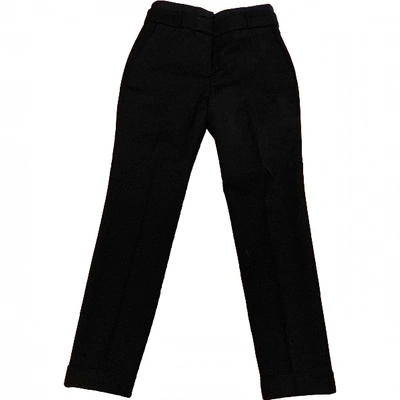 Pre-owned Claudie Pierlot Wool Trousers In Black