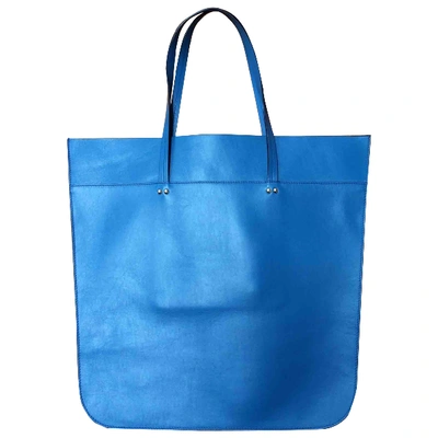 Pre-owned Whistles Leather Tote In Blue