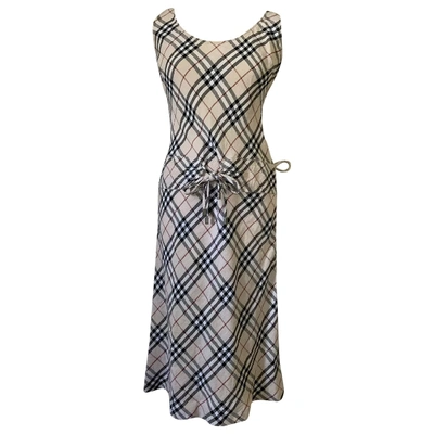 Pre-owned Burberry Beige Linen Dress