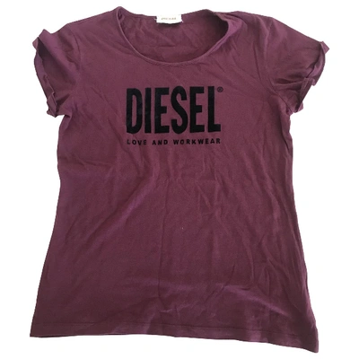 Pre-owned Diesel Purple Cotton Top